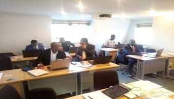 Nigeria Customs Service delegates in a London training room